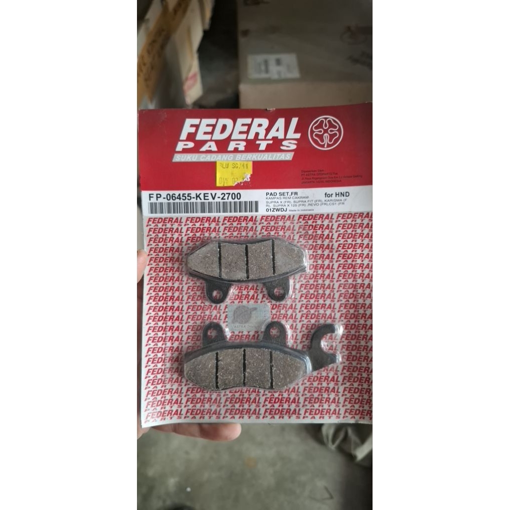 KAMPAS REM CAKRAM DEPAN SUPRA/DISPAD DEPAN SUPRA FEDERAL