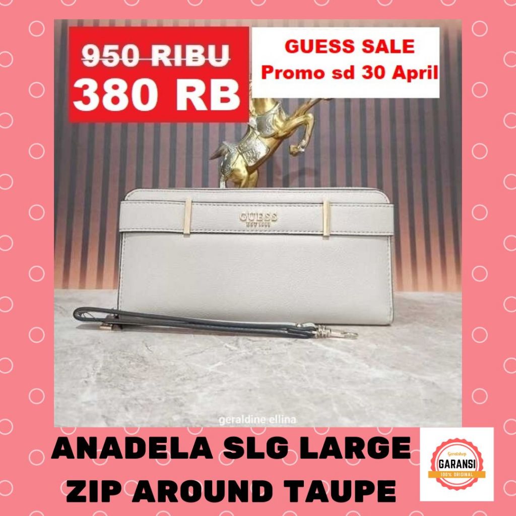 Dompet Guess seri ANADELA SLG LARGE ZIP 100% Original Store