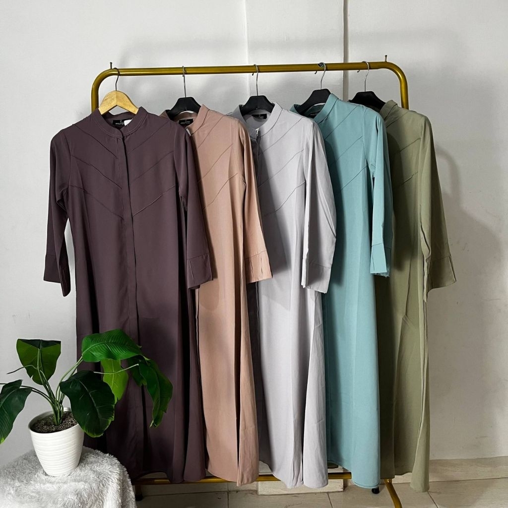 Abaya Anak Tanggung Maisha | Gamis Remaja Simple | Abaya Anak Tanggung Modern | Gamis Abaya Anak Tan