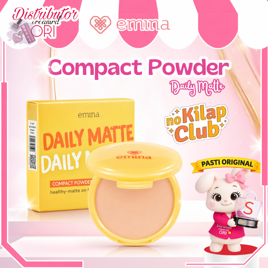 EMINA Daily Matte Compact Powder 11gr | Bedak Padat Emina