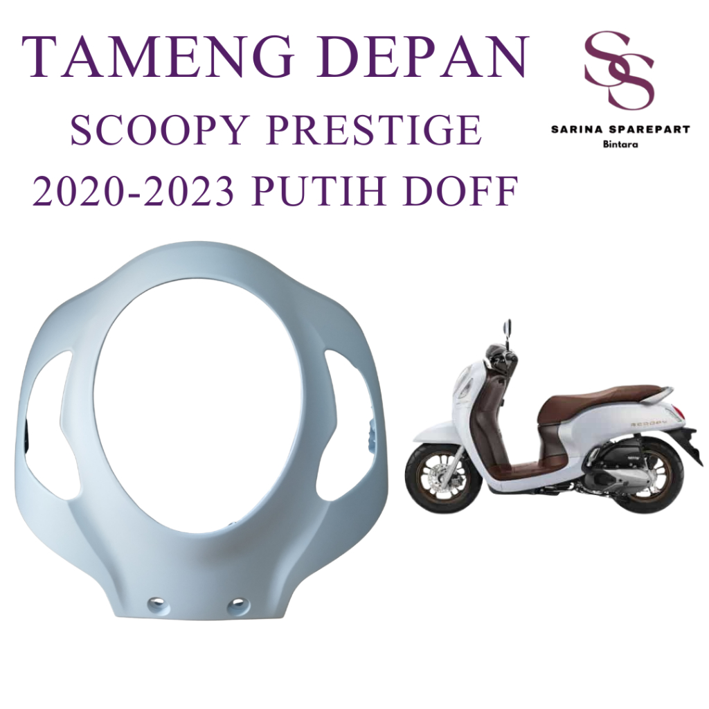 Panel Tameng Dada Depan Scoopy Prestige 2020-2023 Tameng Depan Scoopy Prestige K2F PUTIH DOFF Tenshi
