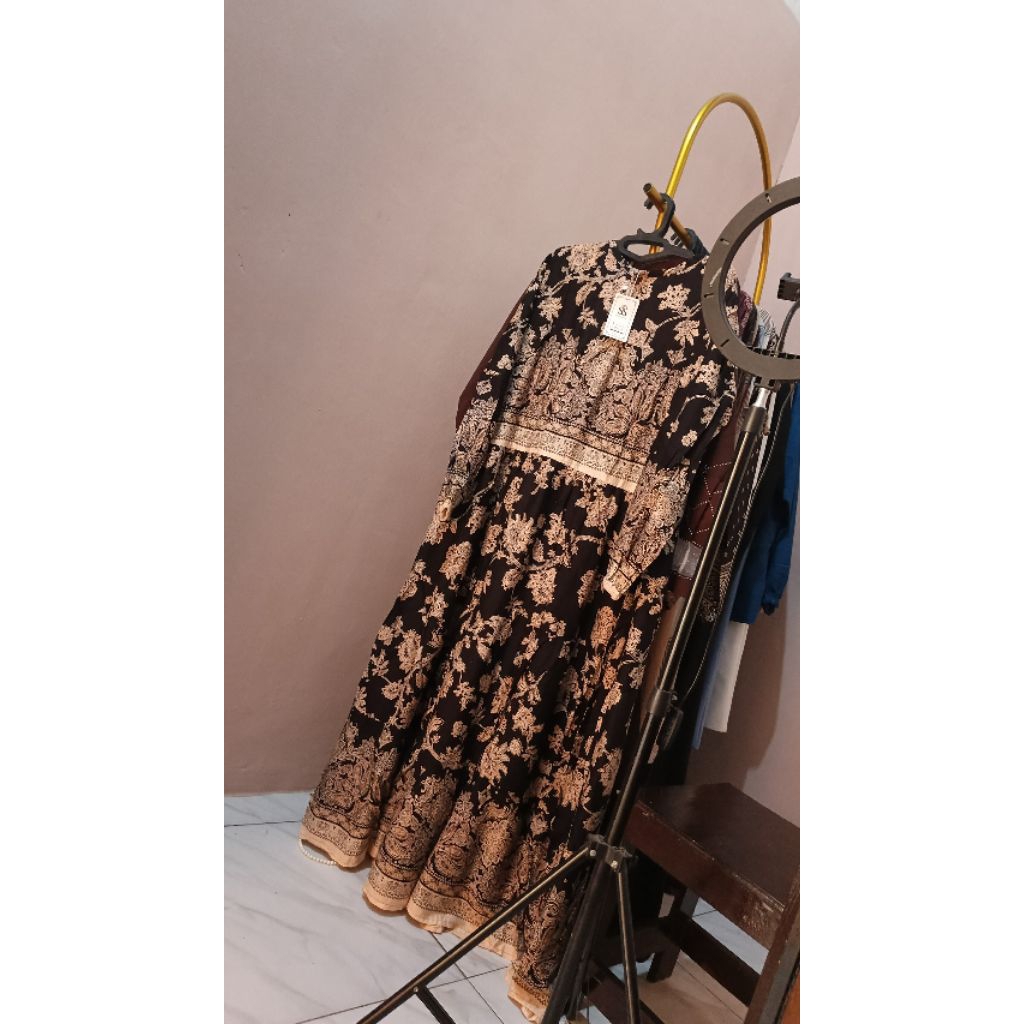 GAMIS SHEILA SAUKIA RAYON ORI stok 1