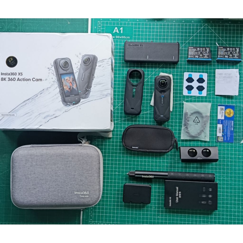 insta360 x5 essentials bundle dual baterai second 2nd klaten