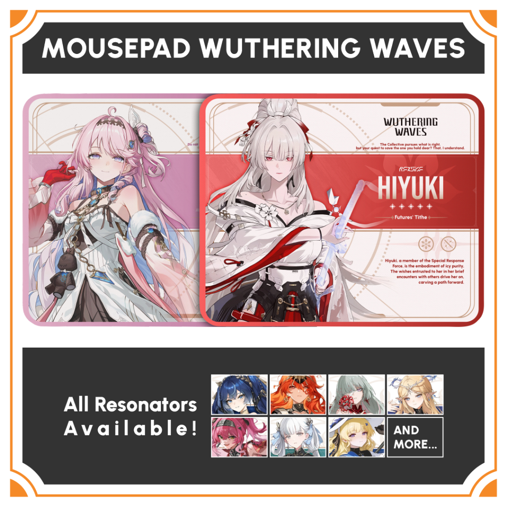 LOCKERROOM MOUSEPAD - Wuthering Waves / WuWa Denia, Hiyuki, Sigrika, Aemeath, Luuk Herssen dll. - 22