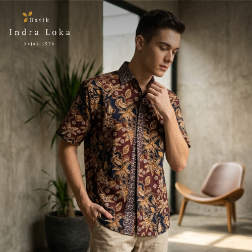 Batik Indra Loka - Hem Batik Pria Kelir