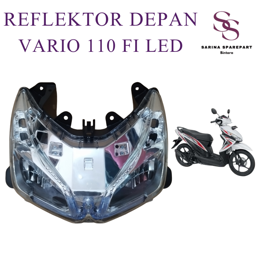Reflektor Lampu Depan Vario 110 Fi Led 2014-2015 Reflector Depan Vario 110 FI Led K46 Tenshi
