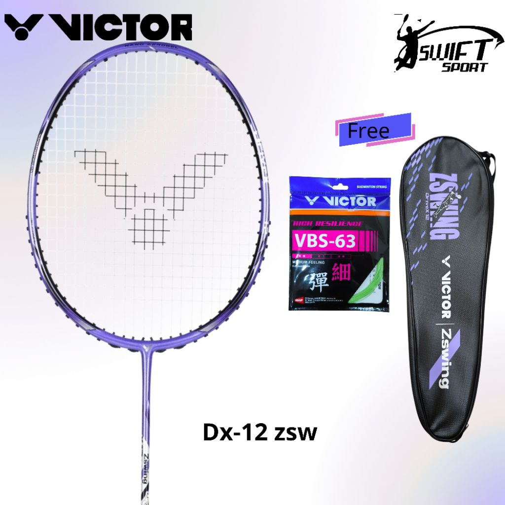 Raket Victor badminton dx-12 dx12zsw dx 12 zsw original