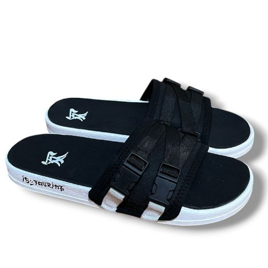 Edash - Tali Silang Distro Sol Putih - Sandal Slop Pria Sandal Pria Distro Sendal Pria Kekinian