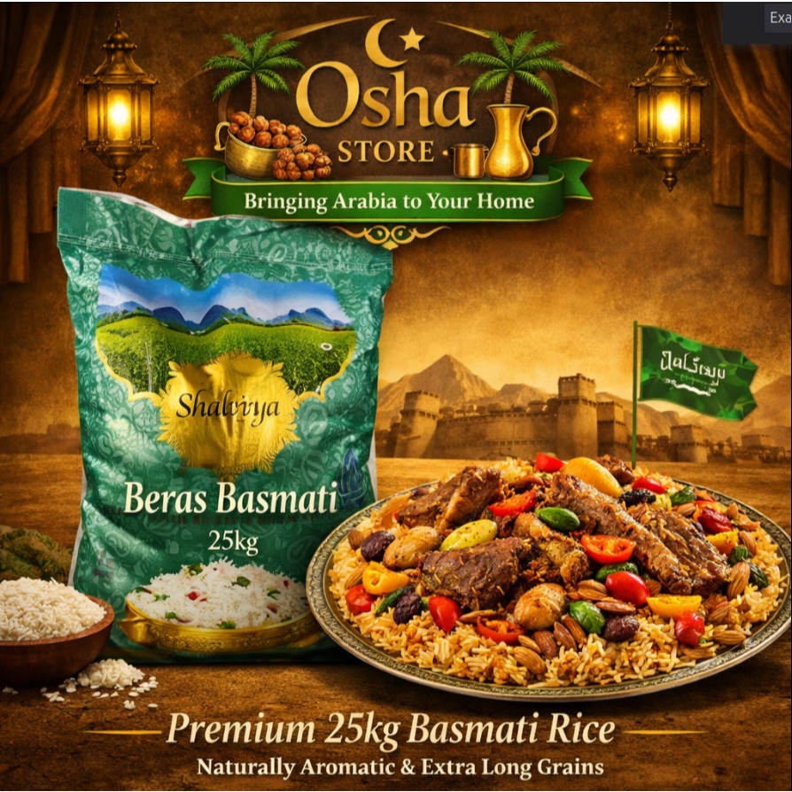 Beras BASMATI Shukriya 25Kg SEGEL NEW Beras Basmati 25kg Premium, Aroma Alami, Butiran Panjang