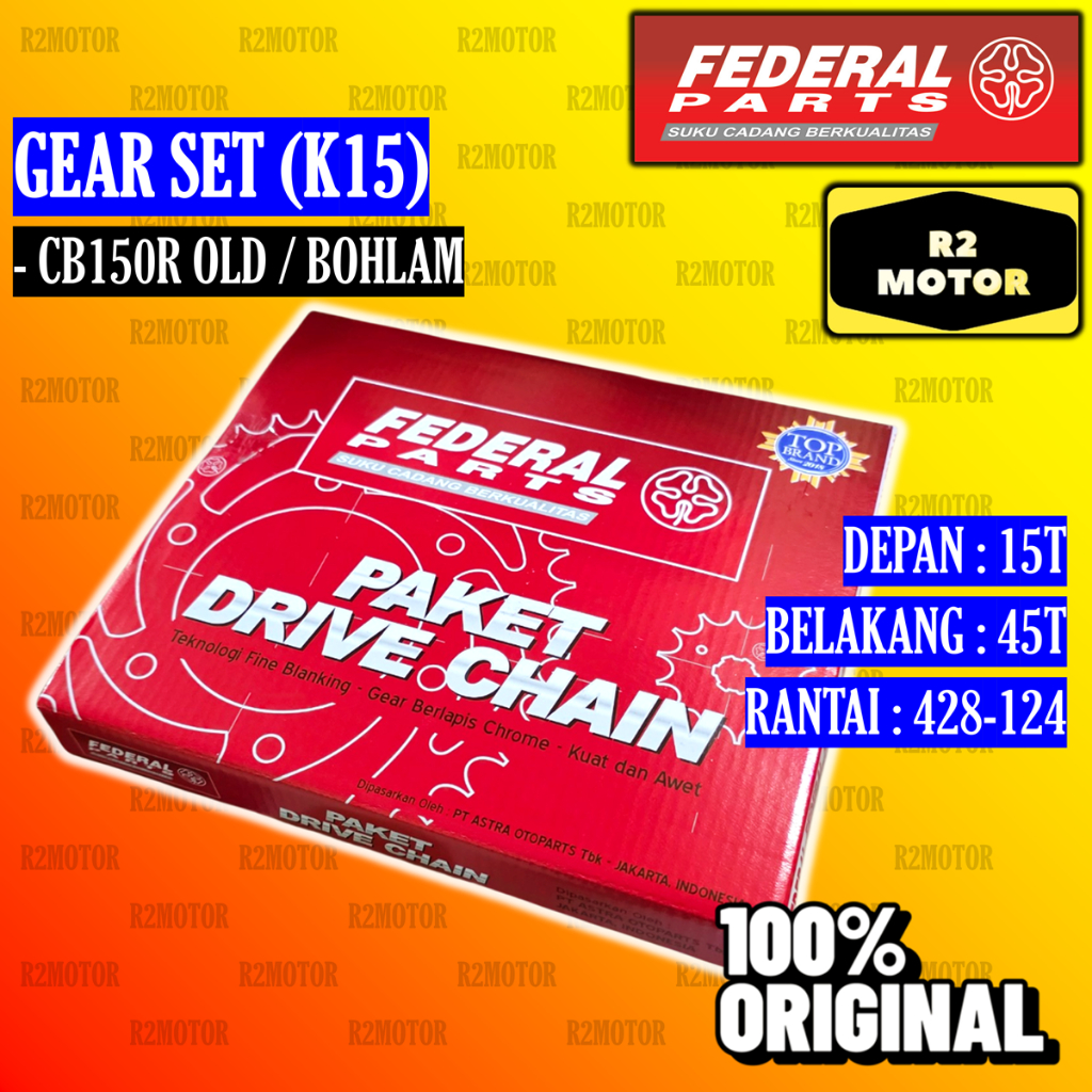 FP GEAR GER GIR SET K15 CB150R LAMA OLD FEDERAL ORIGINAL ASTRA OTOPARTS