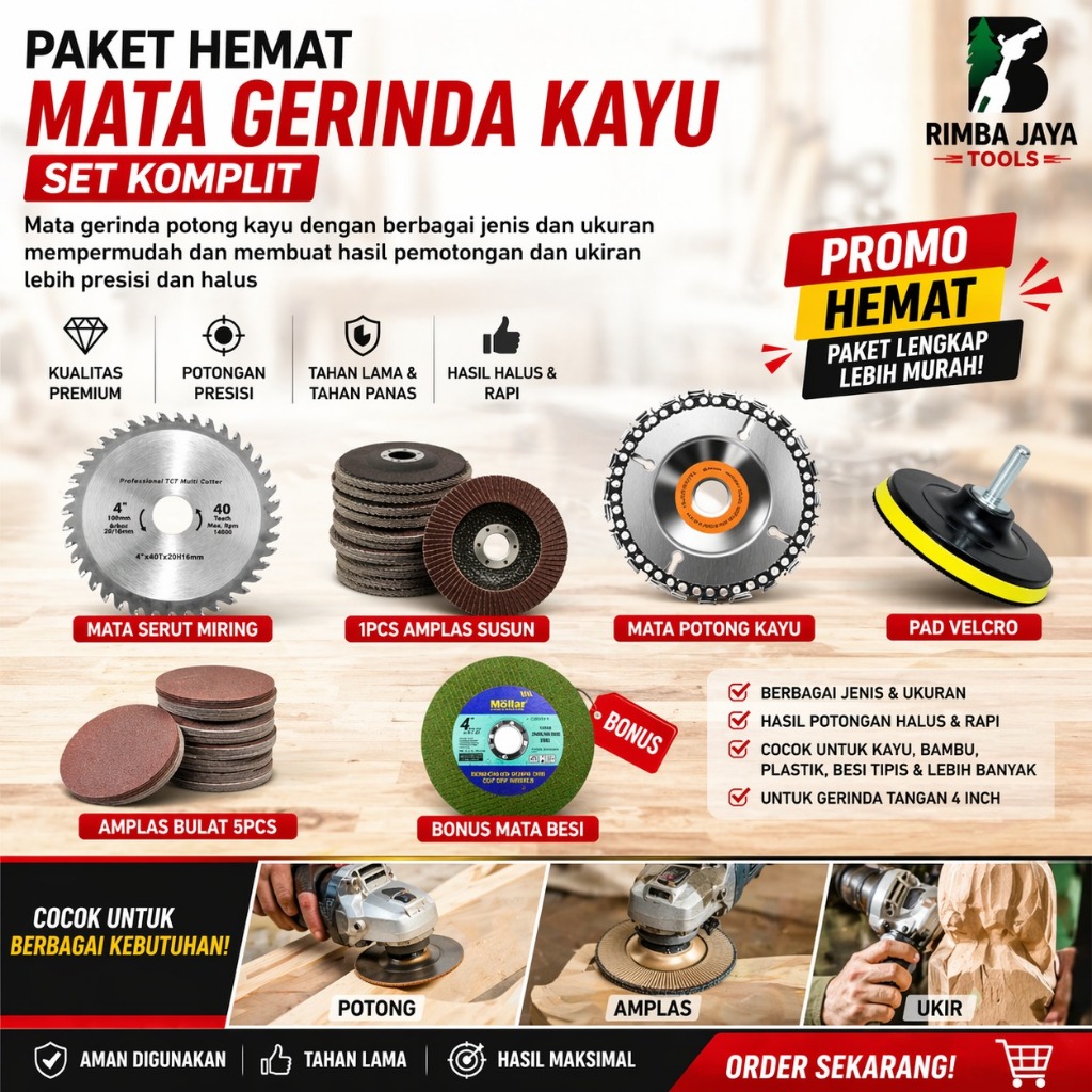Mata Gerinda Paket 10pcs Mata Potong Besi Keramik Beton Gergaji Kayu Amplas 4 Inch