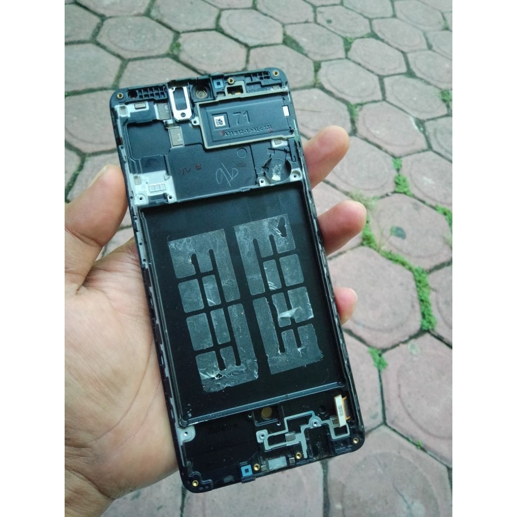lcd samsung a71 ori copotan minus garis warna