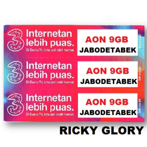 VOUCHER TRI AON 9GB JABODETABEK