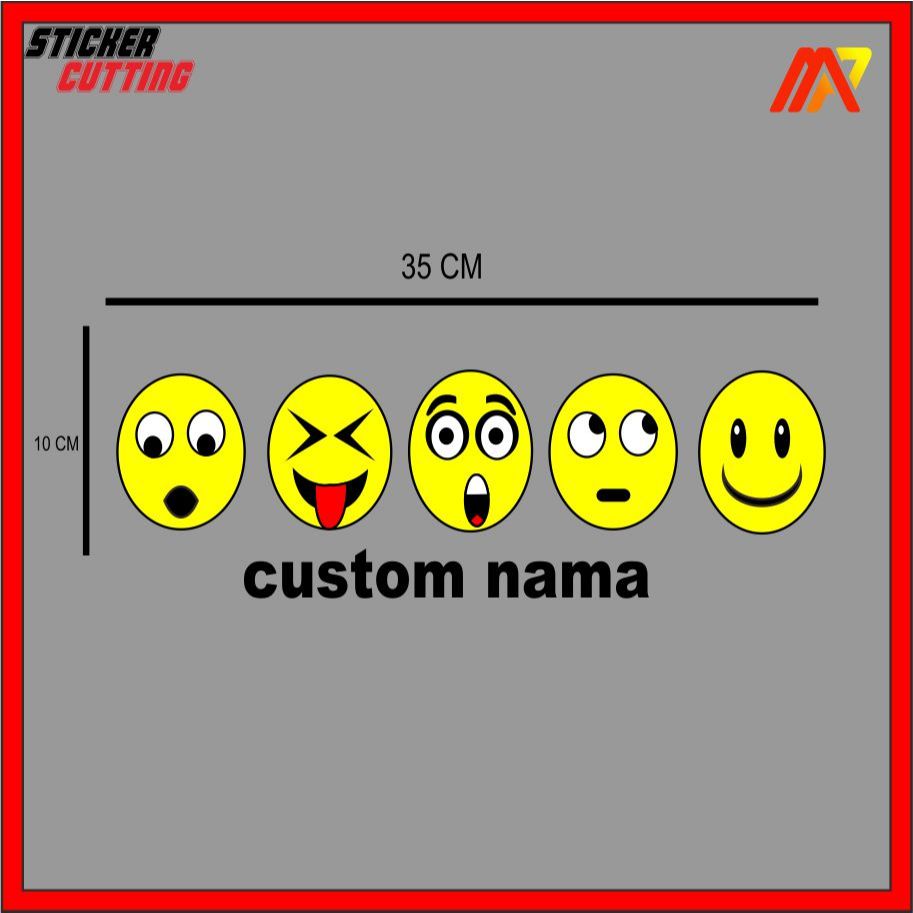 cutting sticker emoji - stiker cuting motor helm mobil