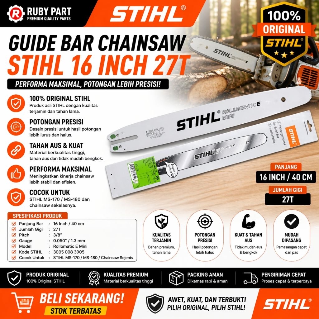 Stihl Guide Bar Chainsaw 16Inch 27T Ori
