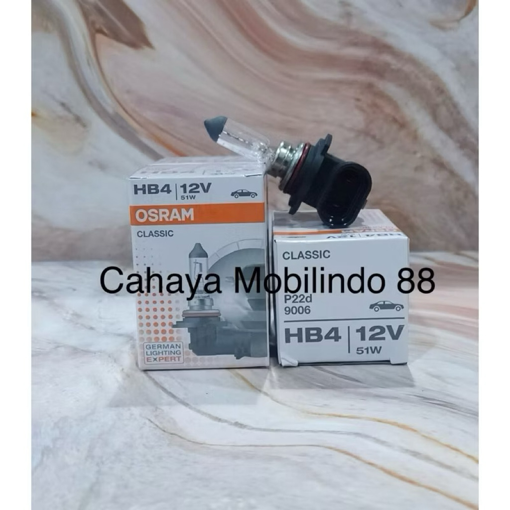 Osram HB4 12v 51w Original bohlam 9006 standard kuning Foglamp Lampu Kabut