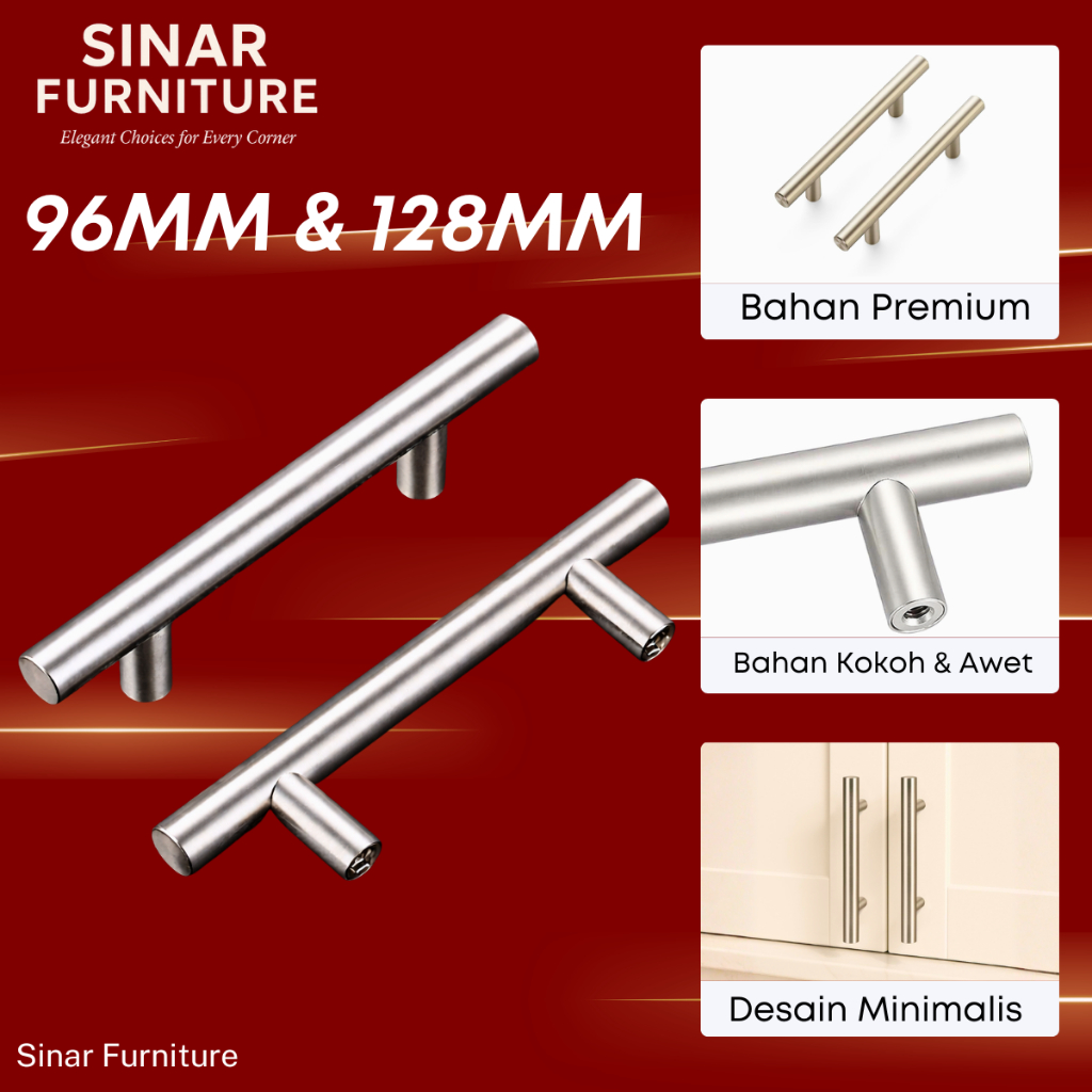 Handle Tarikan Pintu Lemari / Handle Minimalis Pintu Lemari SILVER