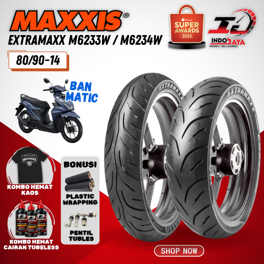 [BAYAR DI TEMPAT] MAXXIS EXTRAMAXX 80/90-14 / RING 17 / BAN MAXXIS 80 / 90 - 14 / 80-90-14 / R14 BAN