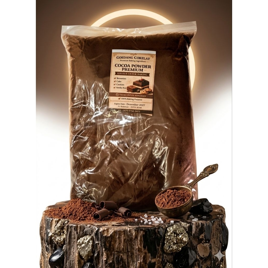 Chocoman - Coklat Bubuk Murni 1kg / 500gr - COKELAT BUBUK Cocoa Powder Murni Tanpa Gula - Cokelat bu