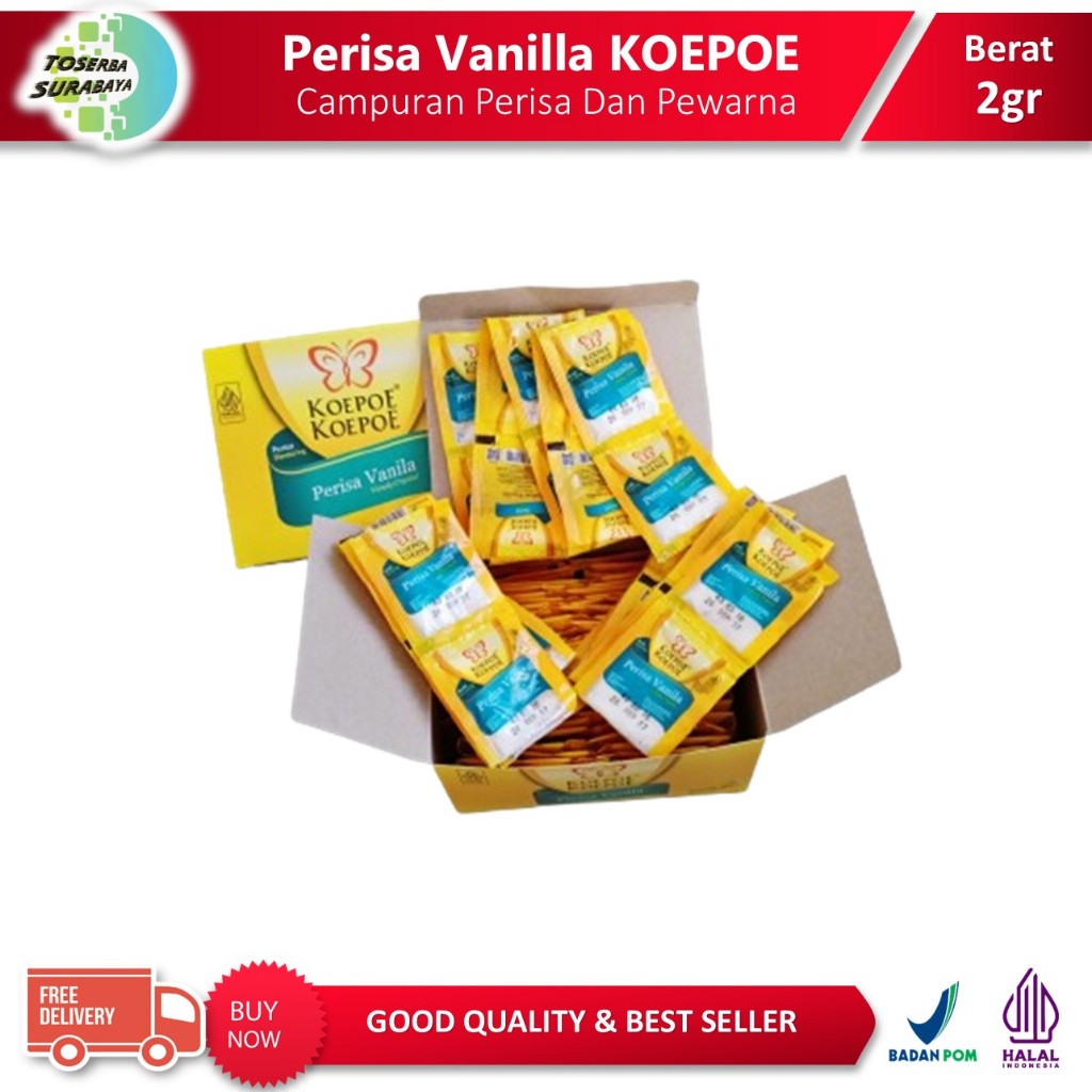 (Per Sachet) Perisa Vanilla KOEPOE KOEPOE Sachet 2gr / Vanili Bubuk Koepoe