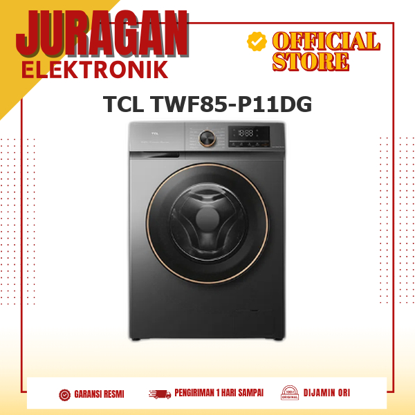 TCL TWF85-P11DG MESIN CUCI P11 Front Loading 8 kg Steam Wash TWF85-P11DG TWF85P11DG TWF85 P11DG