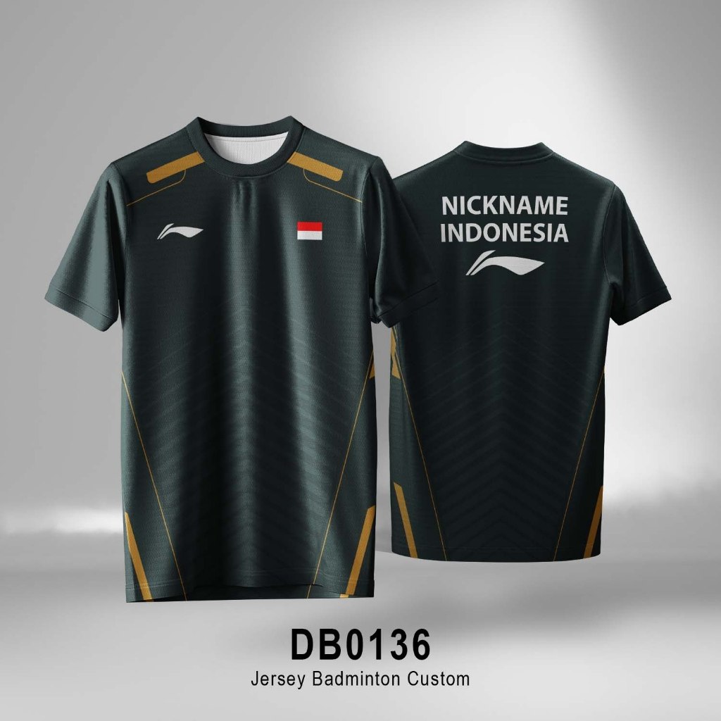 Jersey Badminton Custom Indonesia Nama