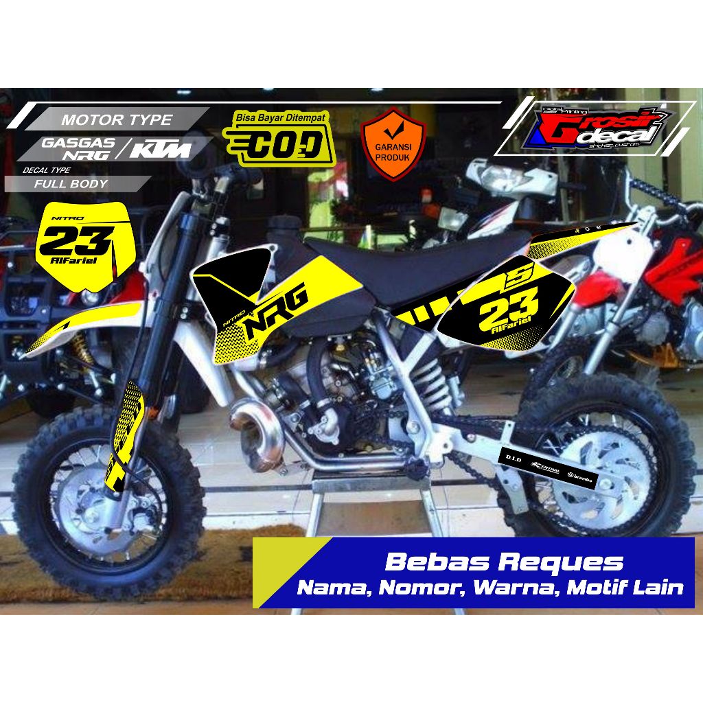Striping Stiker Trail Mini BRG 50cc Gazgas 50cc TRX 50cc KTM 50cc Full Body Bebas Reques