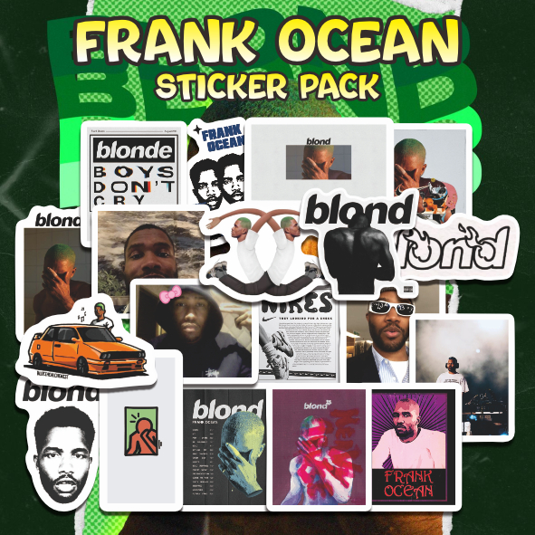 15pcs FRANK OCEAN Sticker Pack | Stiker Tahan Air Anti Luntur | Vinyl Laminasi