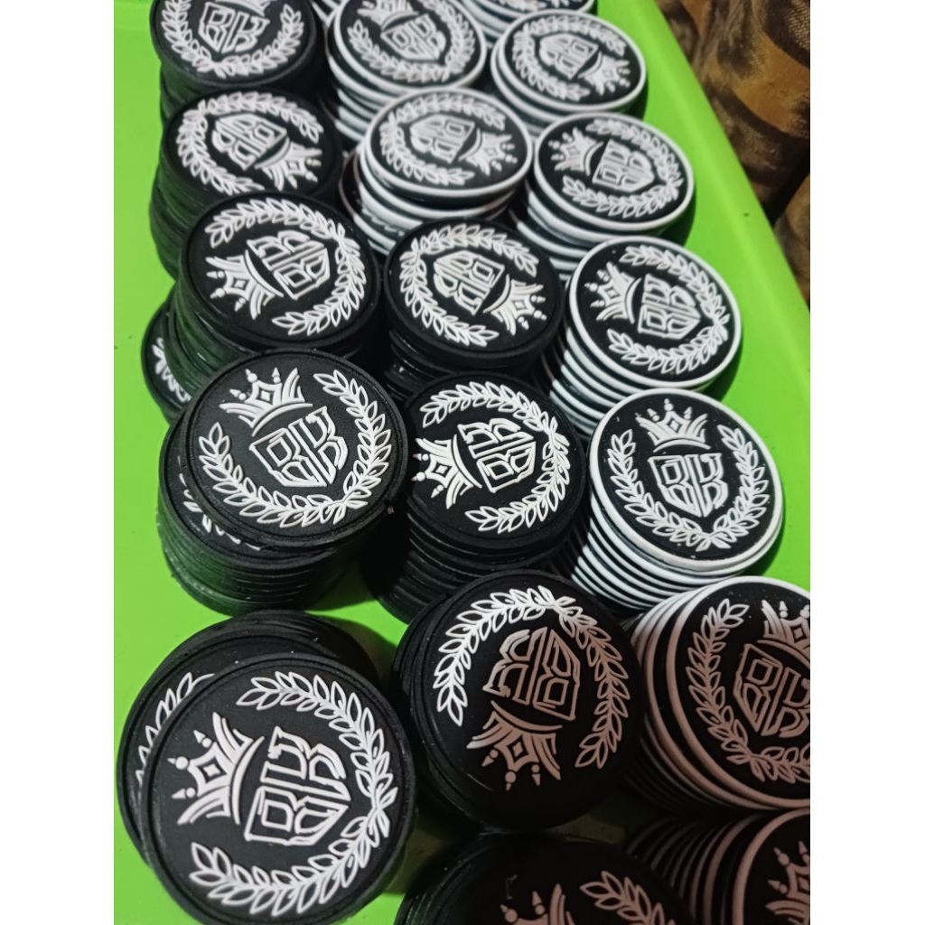 Patch rubber, logo jersey, slip kaos topi bisa custom