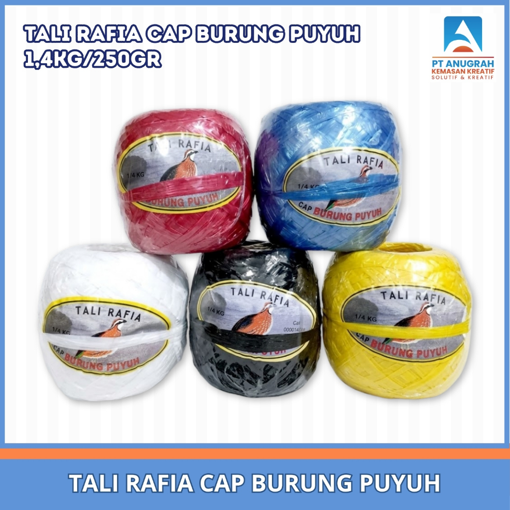 Tali Rafia Cap Burung Puyuh 1/4 Kg