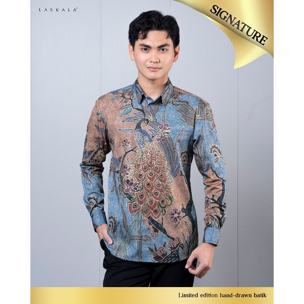 Laskala Batik Premium Daniswara Kemeja Batik Tulis Pria Slimfit Lengan Panjang