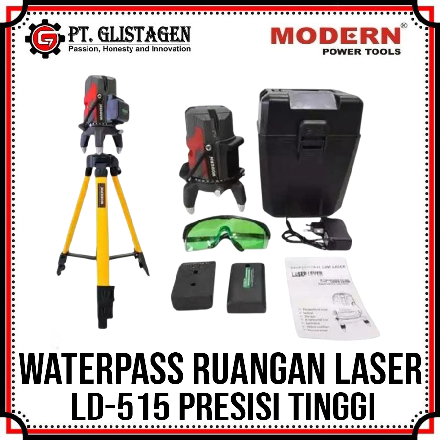 Modern LD-515 Waterpass Laser Multifungsi 5 Line Laser Tukang Bangunan 5 Titik Laser Level 5 Line In