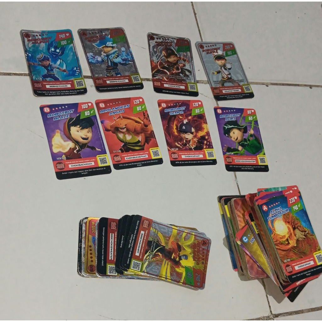 kartu choki-choki Boboiboy Asli