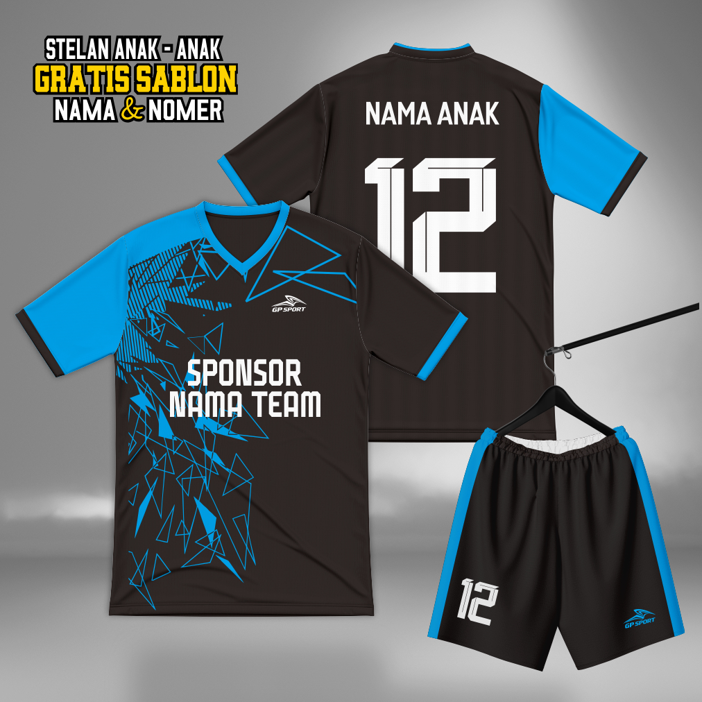 COD Baju olahraga bola futsal anak SD SMP Free sablon nama nomor, Jersey Futsal anak terbaru sablon