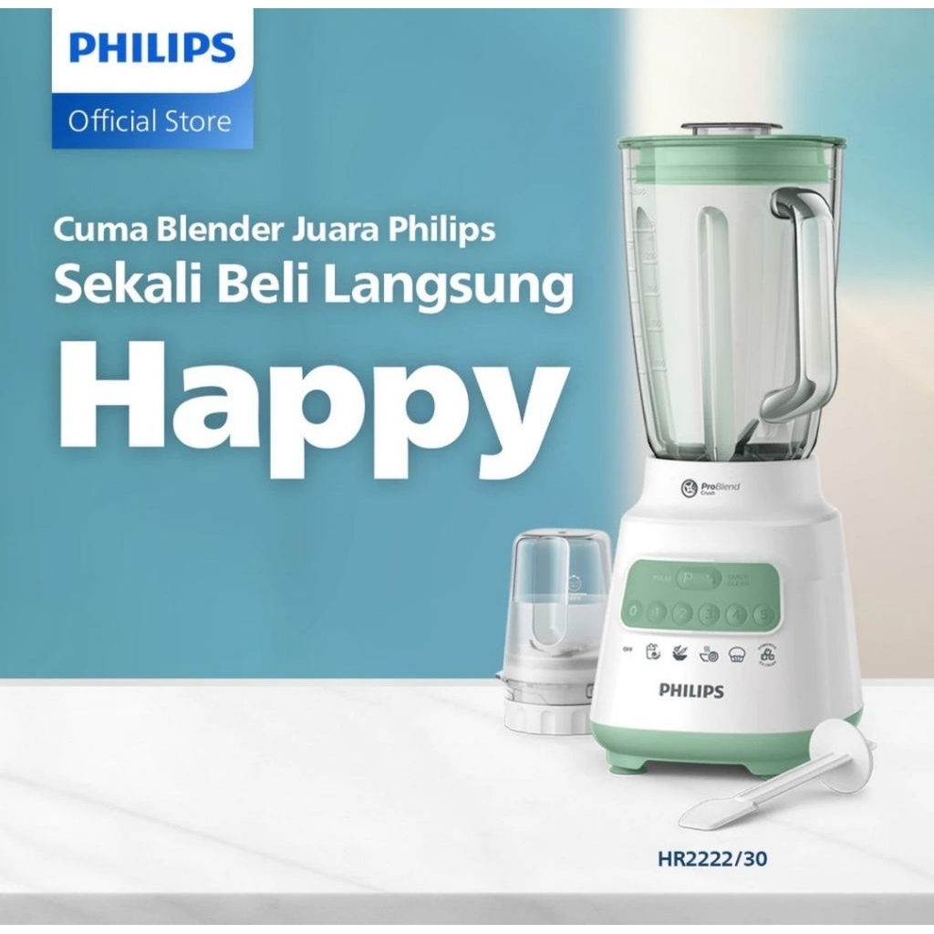 BLENDER PHILIPS KACA 2LITER HR2222 BLENDER PHILIPS KACA