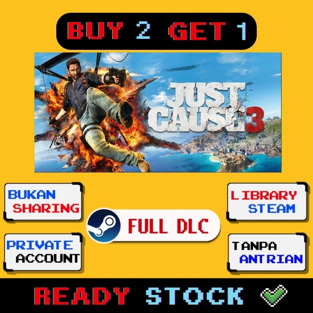 Just Cause™ 3 Original Full DLC Private account Non sharing Bonus Beli 2 gratis 1