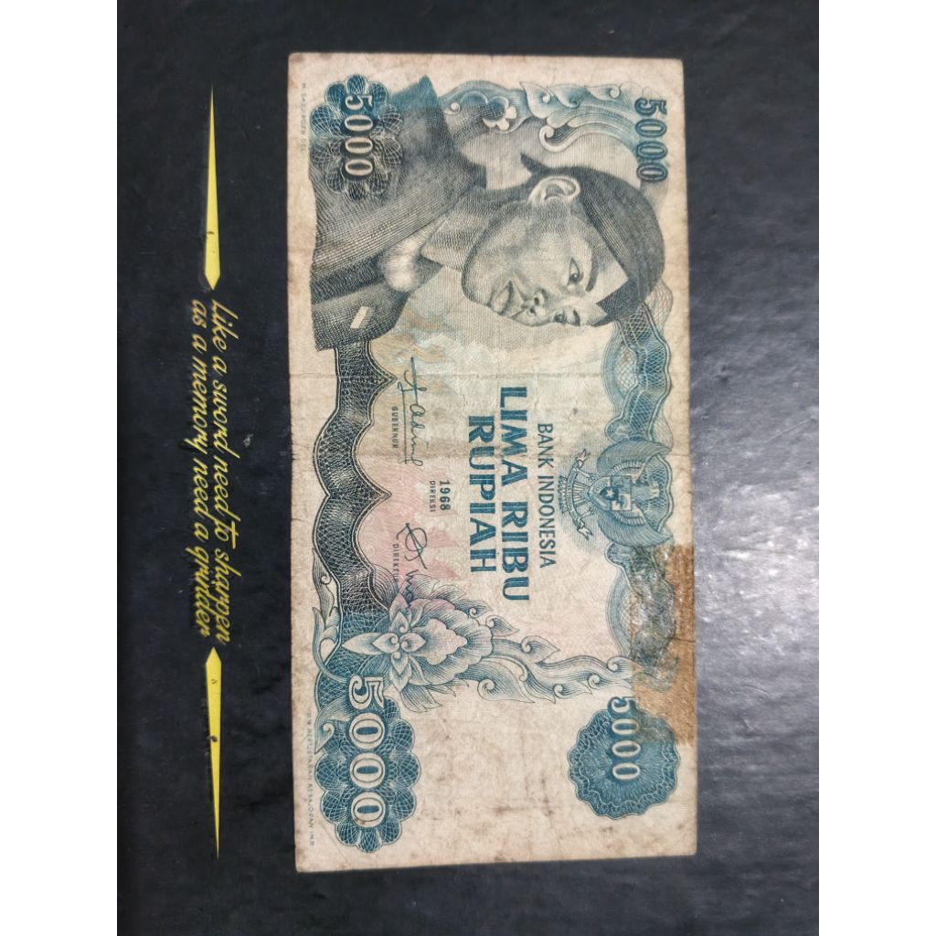 UANG KUNO 5000 RUPIAH SERI SUDIRMAN TAHUN 1968