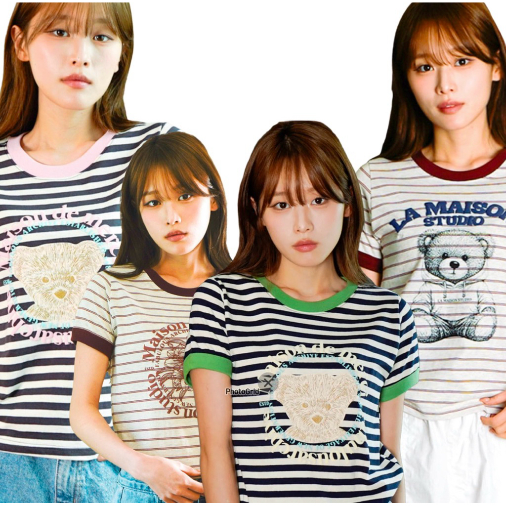(READY) Fabulous Archieve/ Mais*nStripe Ringer Short Sleeve - 100 % 0riginal
