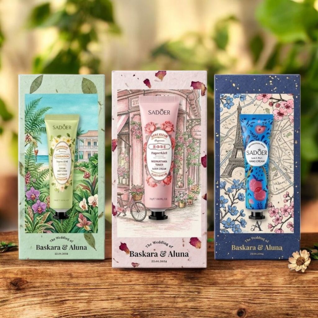 ( Paket 50pcs & 100pcs ) SOUVENIR PERNIKAHAN HAND CREAM | SOUVENIR WEDDING HAND CREAM | SOUVENIR HAN