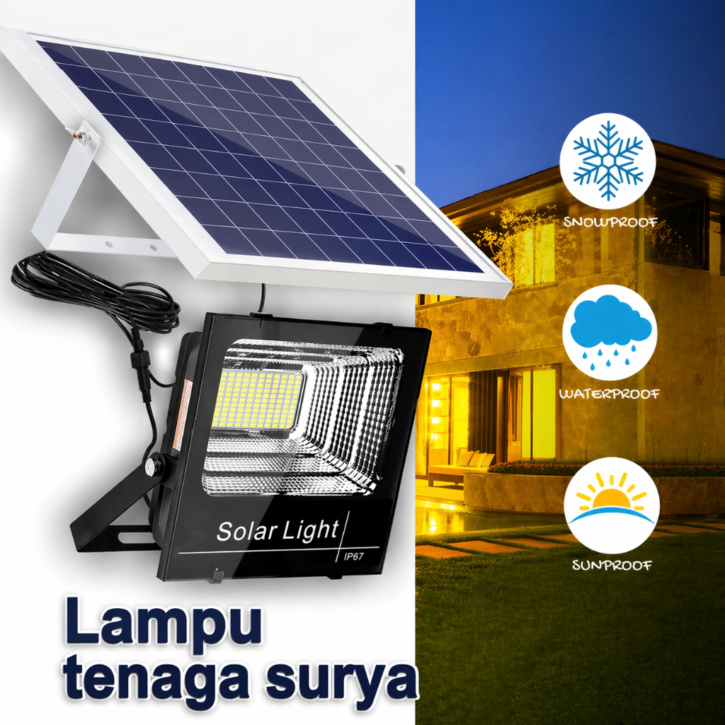 Lampu tenaga panel surya solar gantung Lampu Emergency OUTDOOR LUAR SOLAR cell lampu sorot solar cel