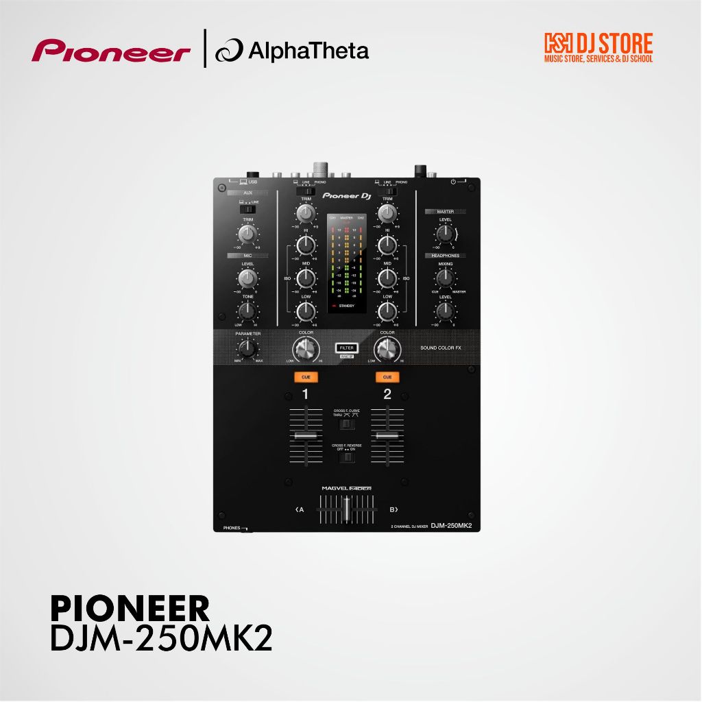 Pioneer DJM-250Mk2 DJM 250 MKII 2Channel DJ mixer with independent channel filter Alat DJ Pioneer DJ