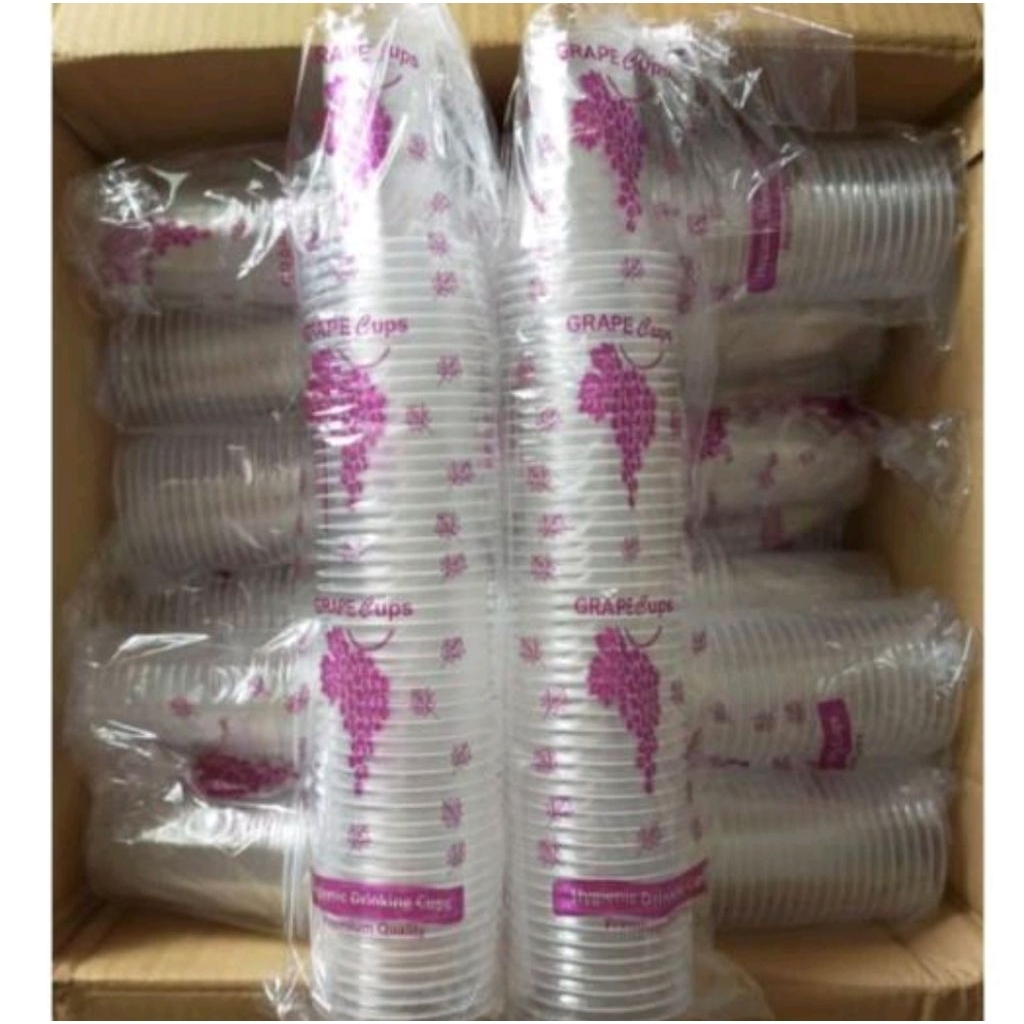 Gelas cup plastik kopi  cap anggur