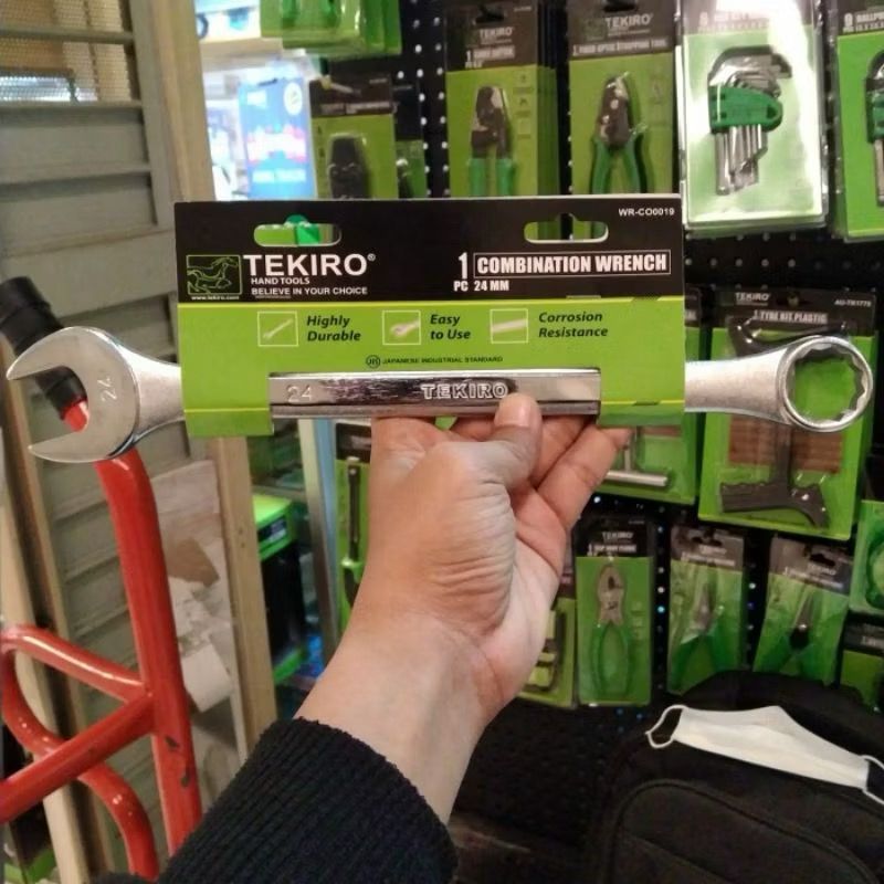 TEKIRO Kunci Ring Pas 24 mm Ringpas Satuan Ecer Chrome Vanadium Ori