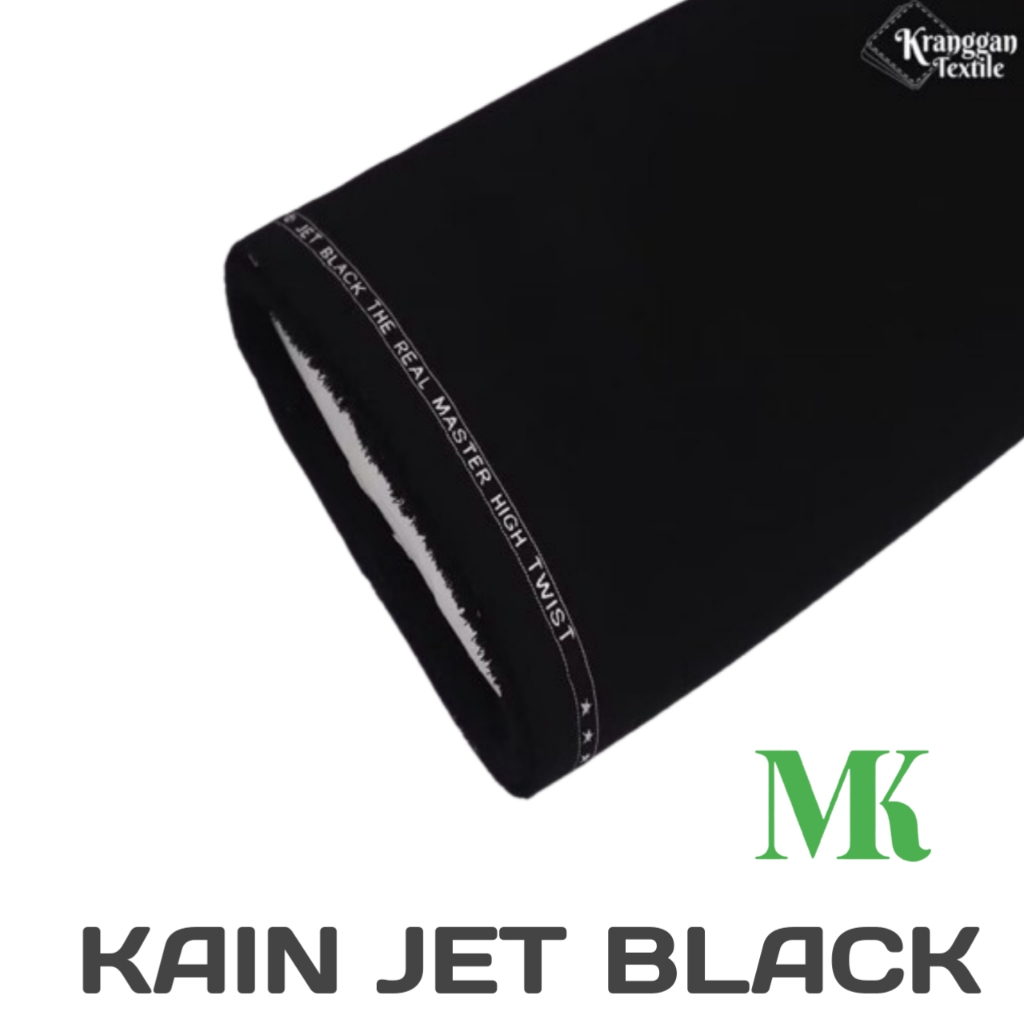 Kain JET BLACK Super HITAM PUTIH Meteran