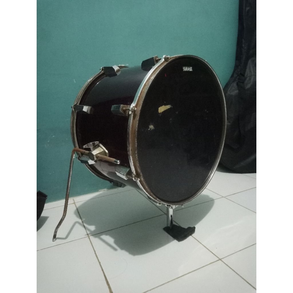 bass drum yamaha 16 inch custom  yamaha power road bekas second