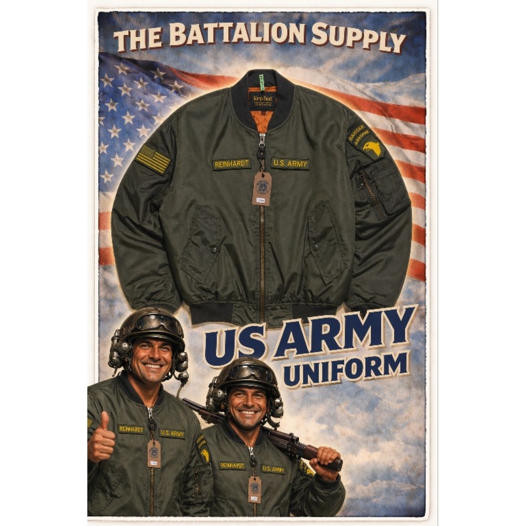 flight jacket bomber m1 us army airborne velcro