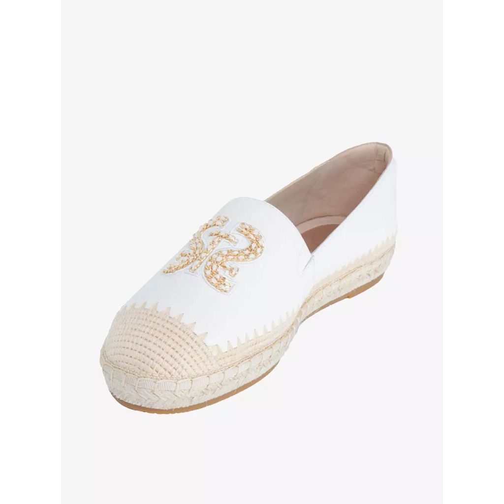 Preloved LIKE NEW sepatu wanita shoes Staccato Bead-Embellished Logo Espadrilles ORIGINAL sz 38 24cm