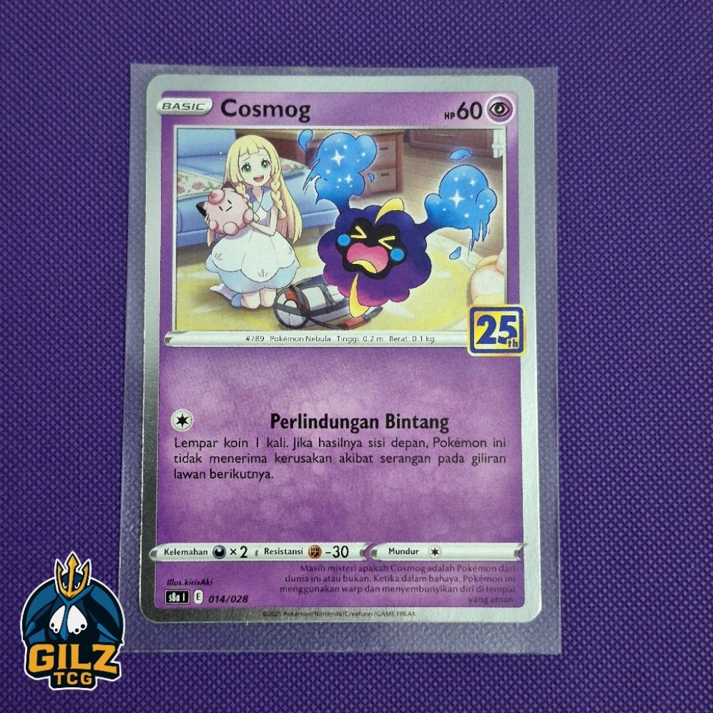 Kartu Pokemon 25th Anniversary Celebrations Cosmog 014/028