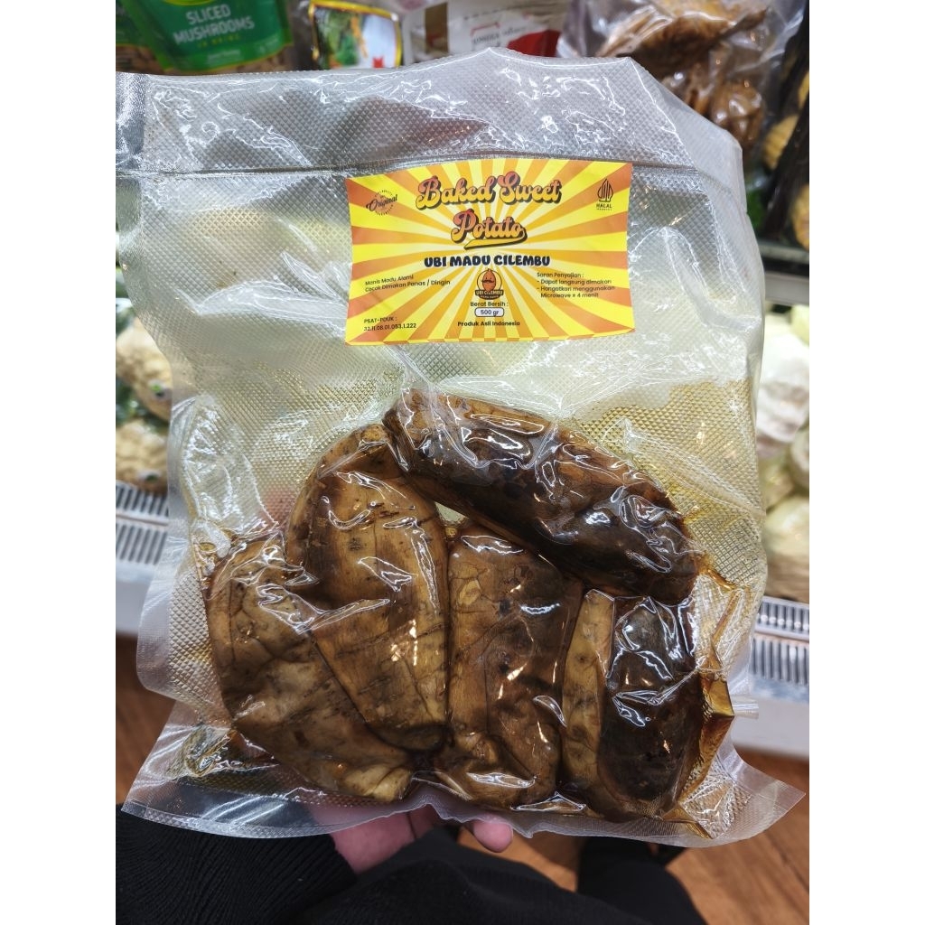 Ubi madu Cilembu baked sweet potato vacum gift pack-+500 gram