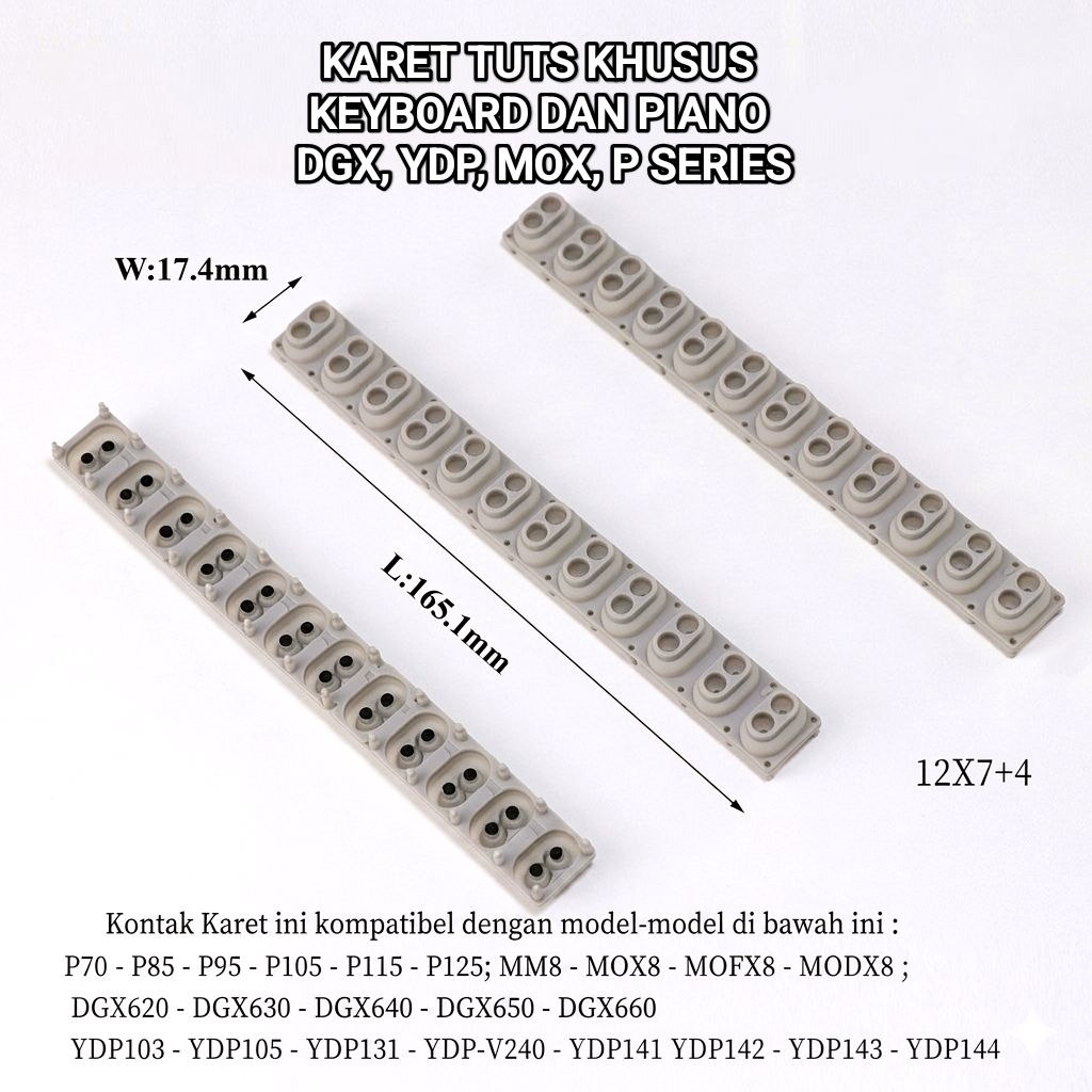 Karet Tuts keyboard dan Piano Yamaha  MM8, MOX 8, MOFX8, MODX8